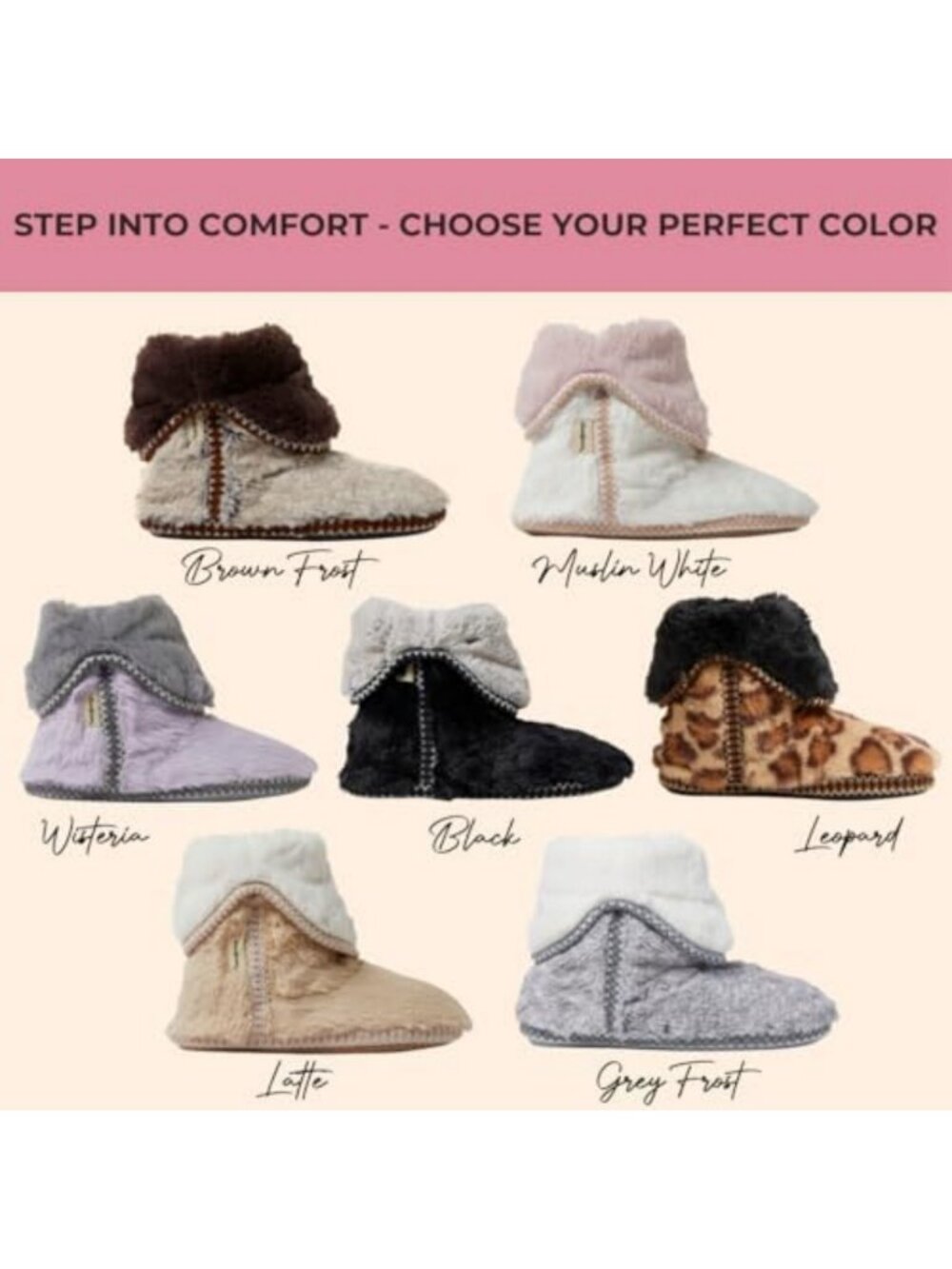 Cozy Fuzzy Memory Foam Bootie Slippers with Grippers for Women - Perfect for - Picture 2 of 6